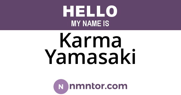 Karma Yamasaki