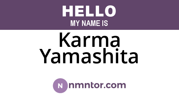 Karma Yamashita