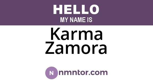 Karma Zamora