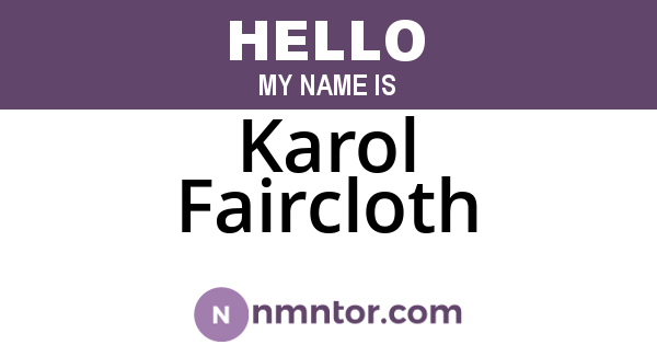 Karol Faircloth
