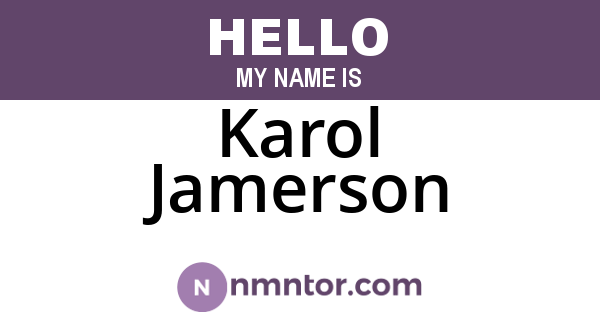 Karol Jamerson