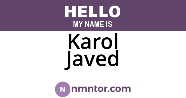 Karol Javed