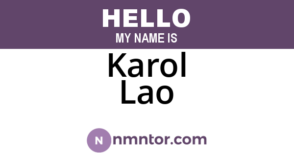 Karol Lao