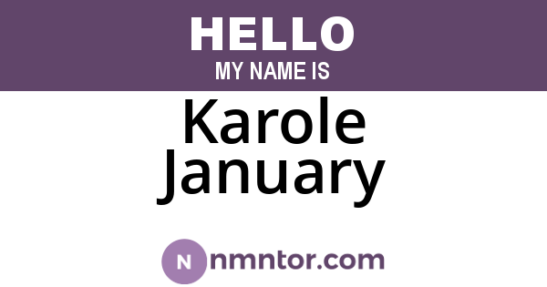Karole January