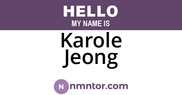 Karole Jeong