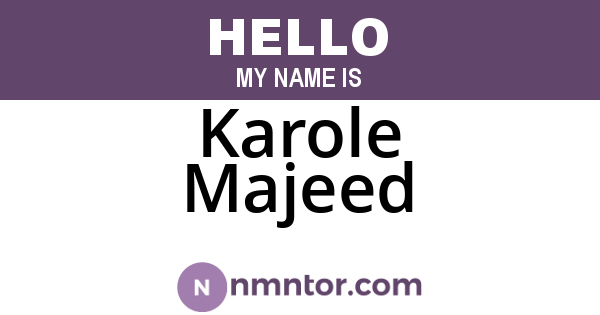 Karole Majeed