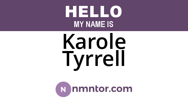 Karole Tyrrell