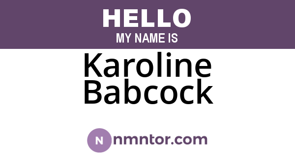Karoline Babcock