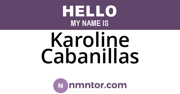Karoline Cabanillas