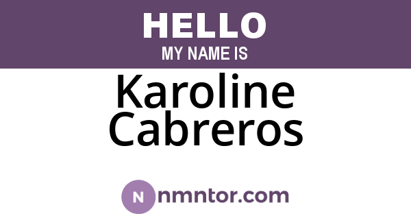 Karoline Cabreros