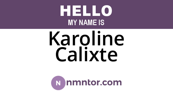 Karoline Calixte