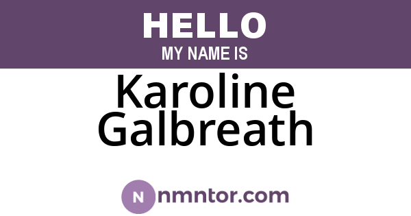 Karoline Galbreath