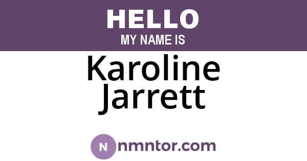 Karoline Jarrett