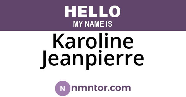 Karoline Jeanpierre