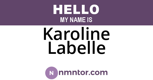 Karoline Labelle