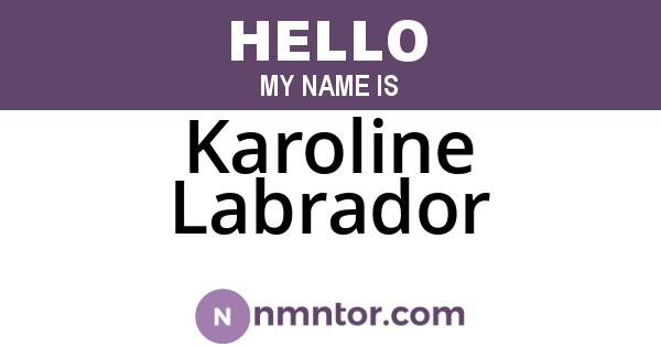 Karoline Labrador