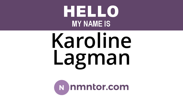 Karoline Lagman