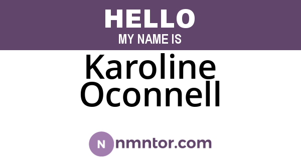 Karoline Oconnell