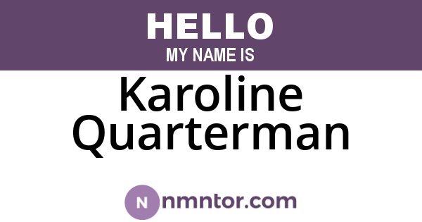 Karoline Quarterman