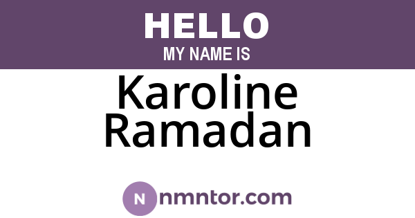 Karoline Ramadan