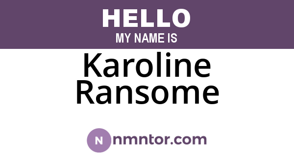 Karoline Ransome