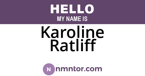 Karoline Ratliff