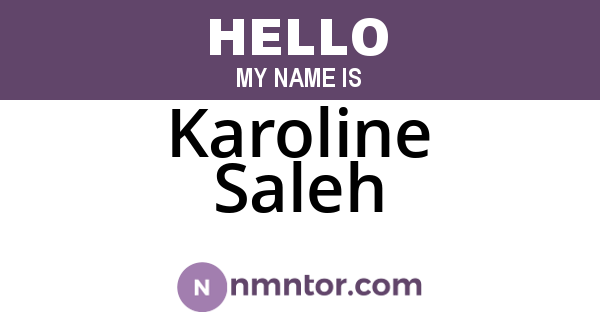 Karoline Saleh