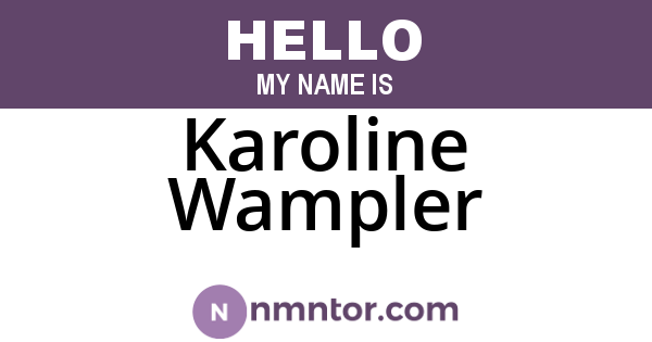 Karoline Wampler