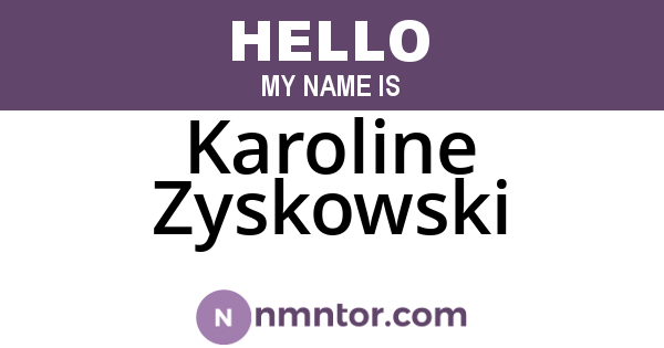 Karoline Zyskowski
