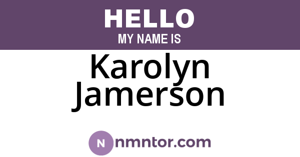 Karolyn Jamerson