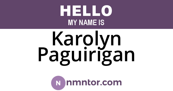 Karolyn Paguirigan