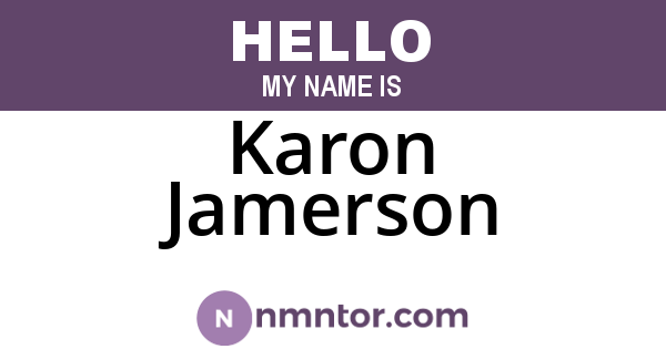 Karon Jamerson