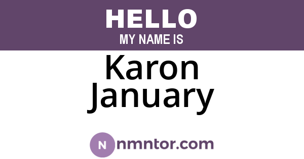Karon January
