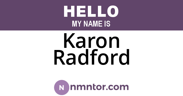 Karon Radford