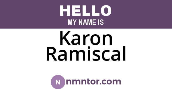 Karon Ramiscal
