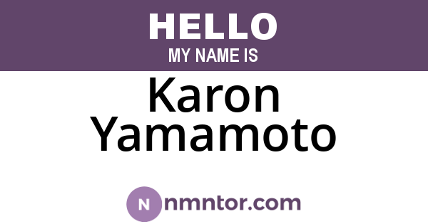 Karon Yamamoto