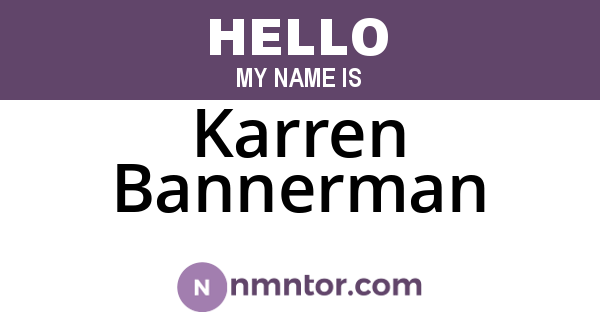 Karren Bannerman