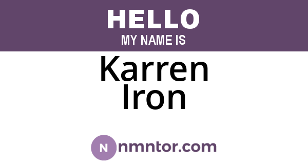 Karren Iron