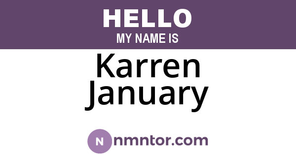 Karren January