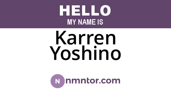 Karren Yoshino