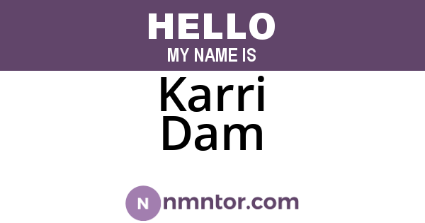 Karri Dam