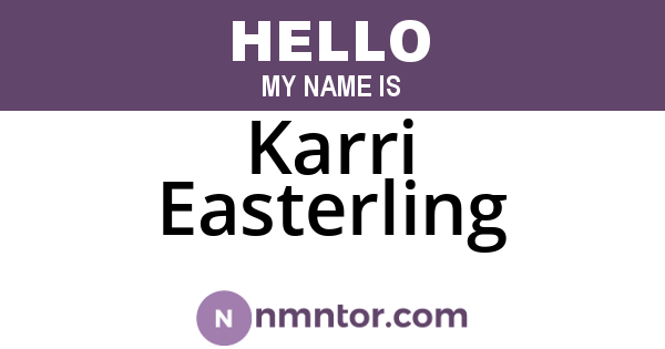 Karri Easterling