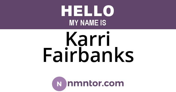 Karri Fairbanks