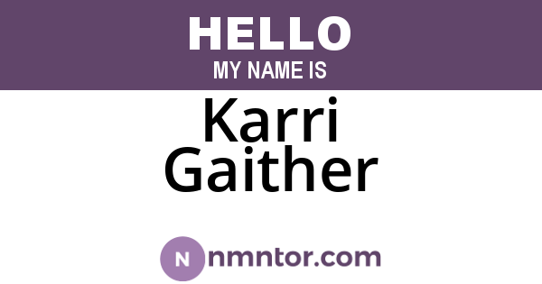 Karri Gaither