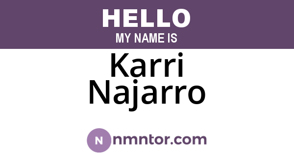 Karri Najarro