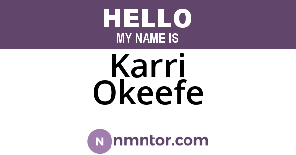 Karri Okeefe