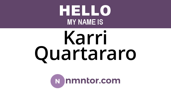 Karri Quartararo