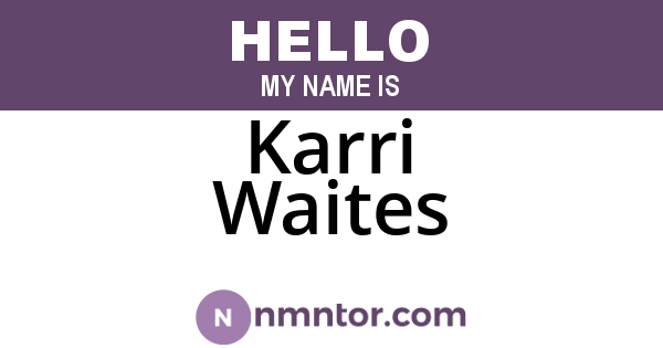 Karri Waites