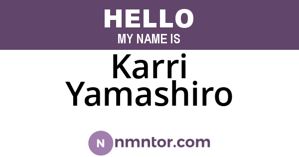 Karri Yamashiro