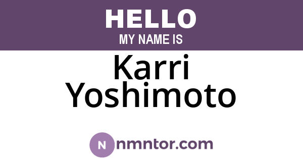 Karri Yoshimoto